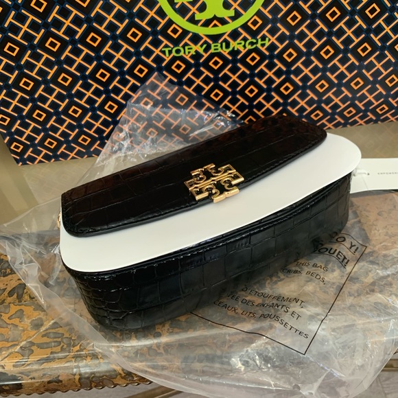 Tory Burch Black Britten Shoulder Logo Bag - Picture 6 of 8